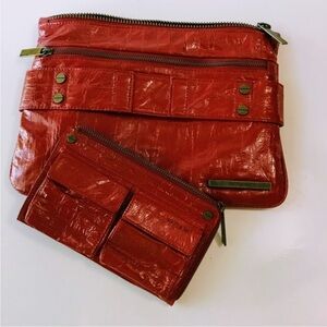 Matt & Nat Red Vegan Clutch and Wallet